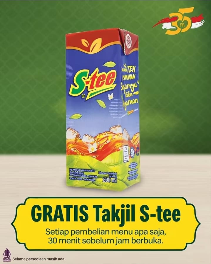 Buka Puasa Makin Segar: Serbu Promo Gratis Takjil S-Tee di McDonald’s