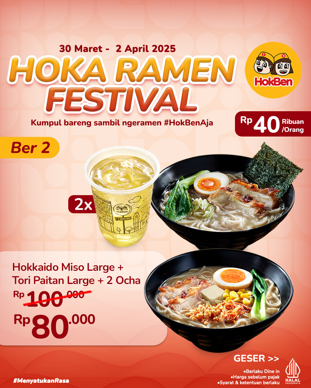 Hoka Ramen Festival HokBen - Promo Ramen Murah Mulai Dari Rp 29 Ribuan