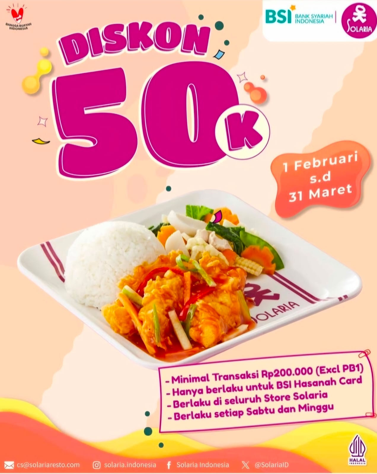Makan Mewah Tetap Hemat: Promo Solaria x BSI Hasanah Card