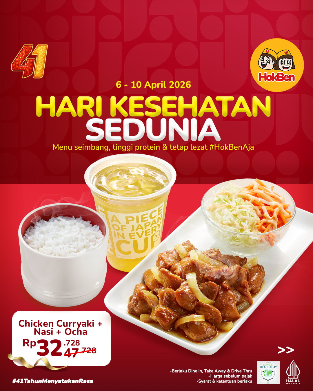 Promo HokBen Hari Kesehatan Sedunia 2026: Menu Sehat & Hemat Cuma Rp32,728