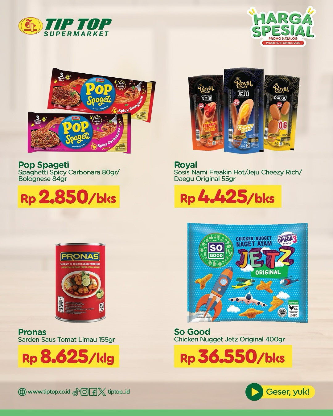 Promo Tip Top Harga Spesial 16 - 31 Oktober 2025