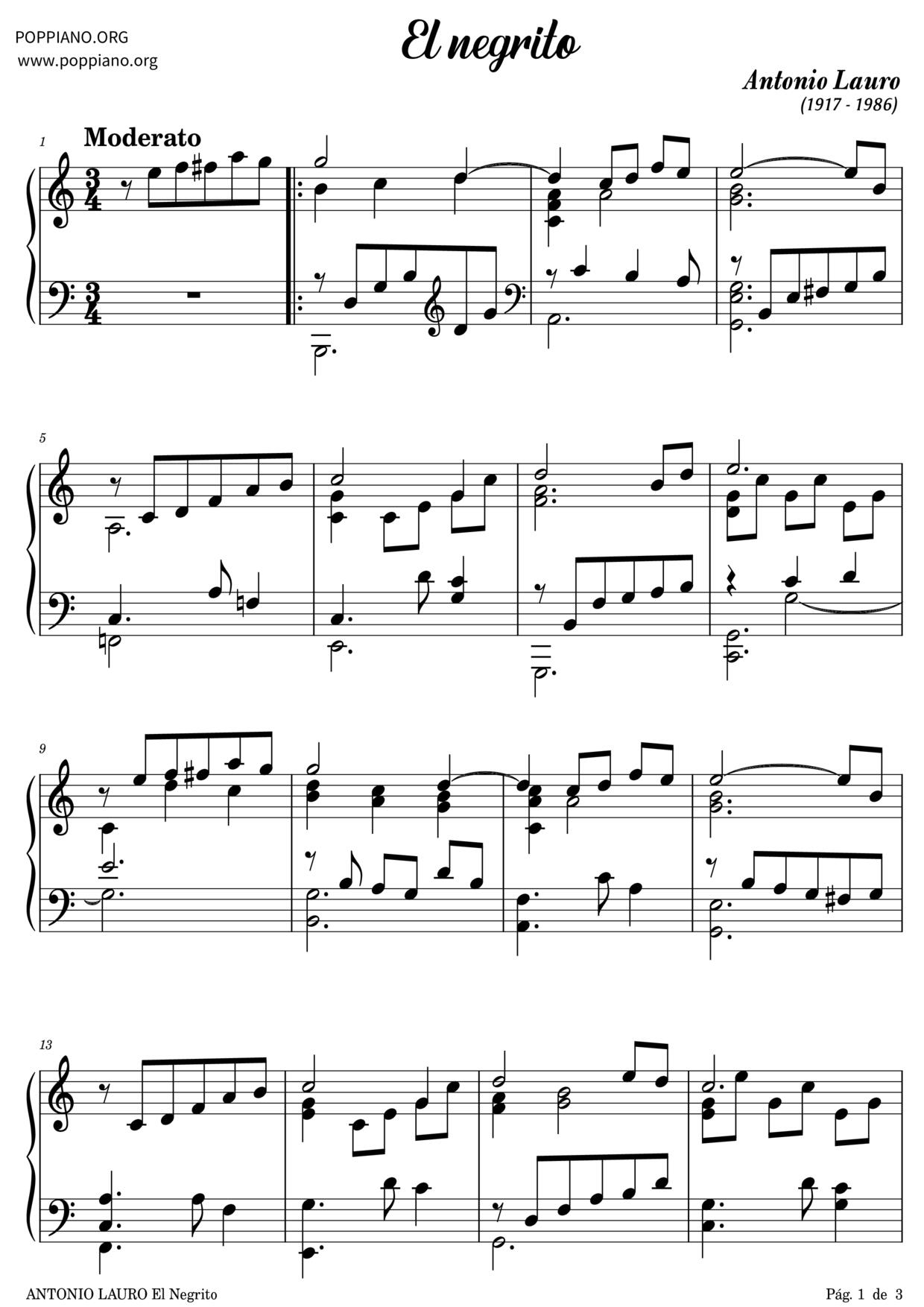 El Negrito Score