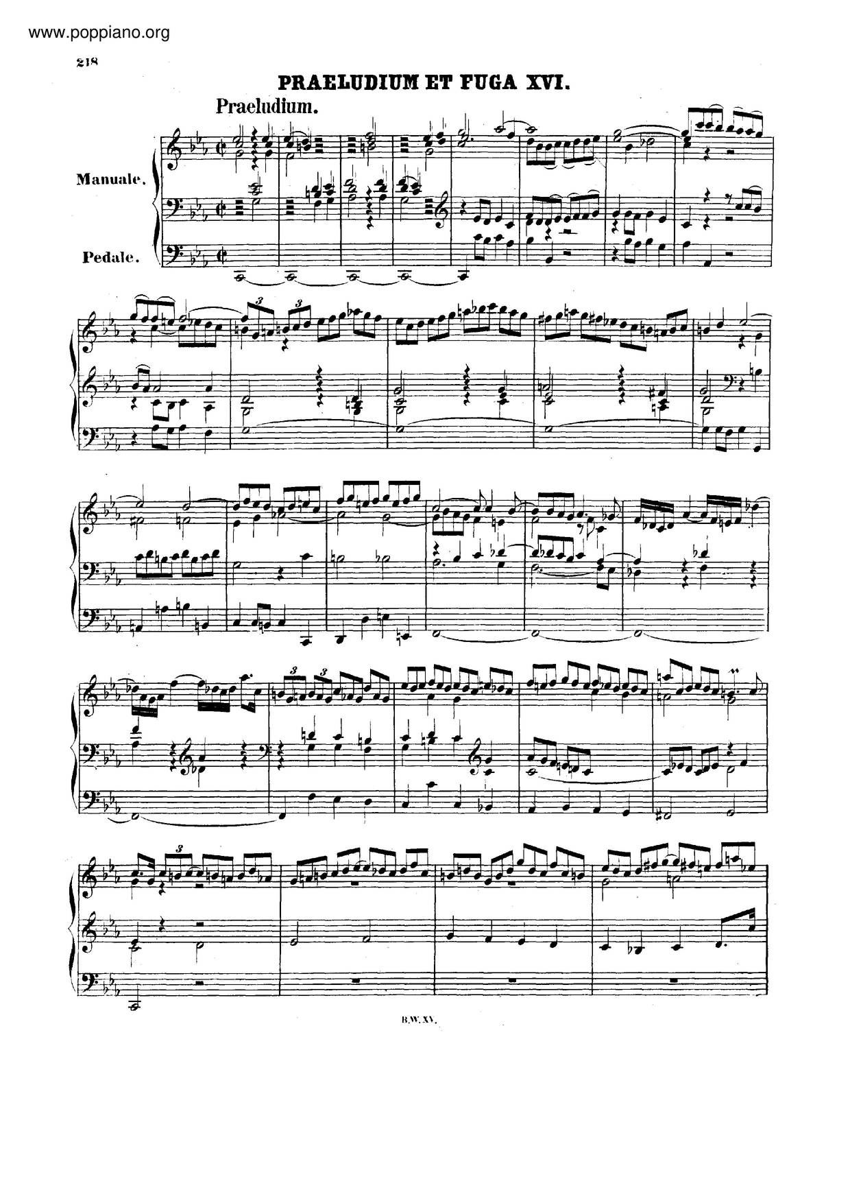 ☆ヨハン・セバスチャン・バッハ - プレリュードとフーガ ハ短調 BWV