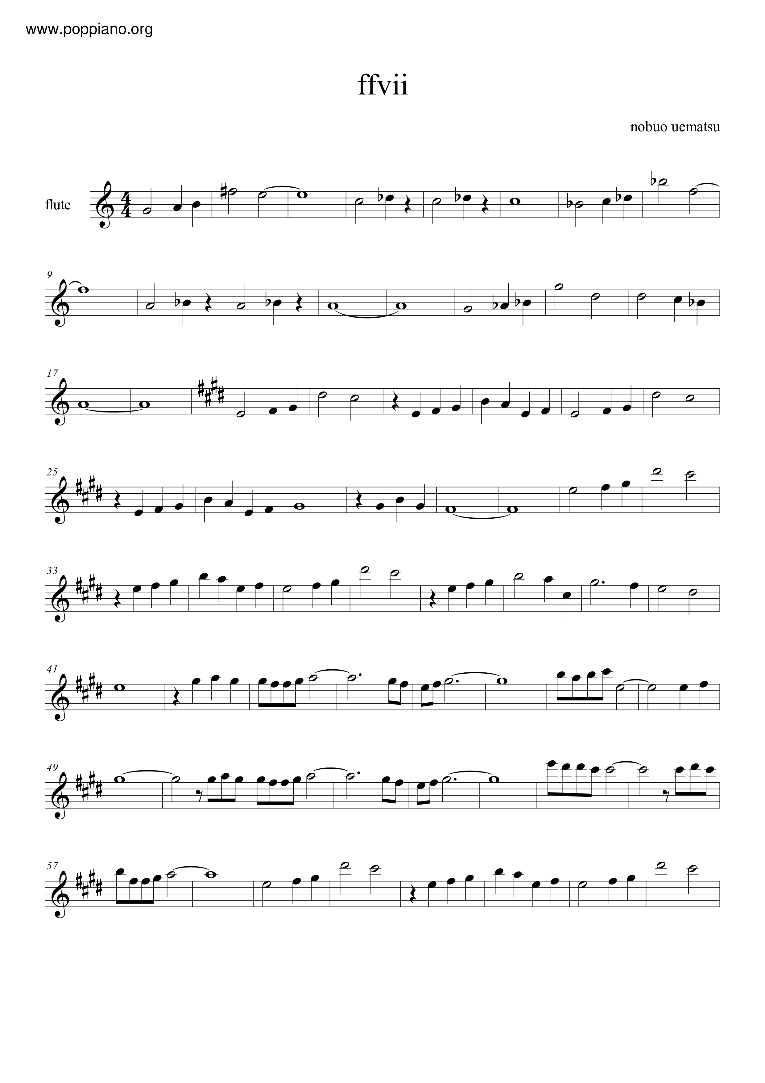 ☆ファイナルファンタジーVII - Final Fantasy 7 Main Theme メロディ