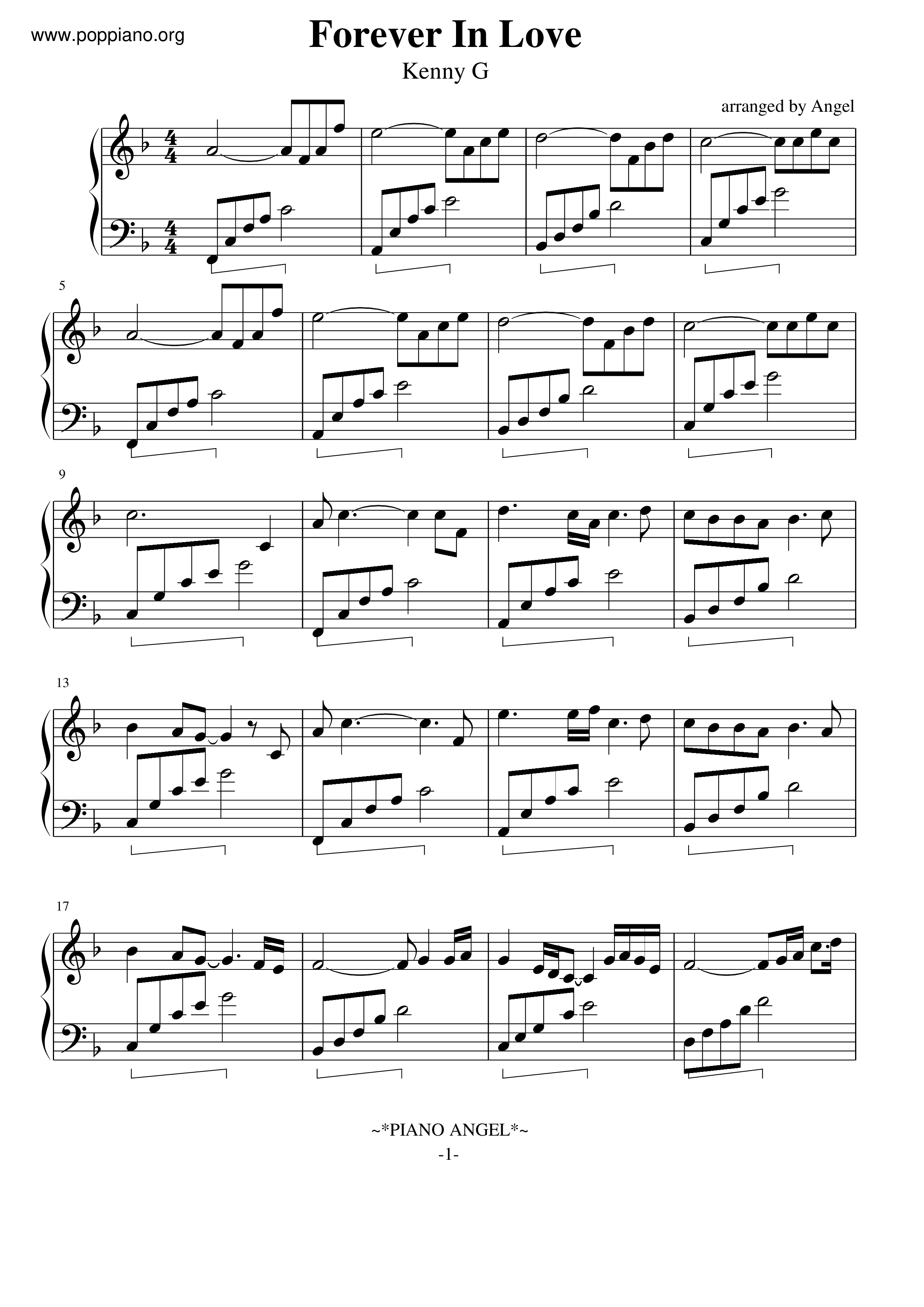 Kenny G-Forever In Love Sheet Music pdf, - Free Score Download ★