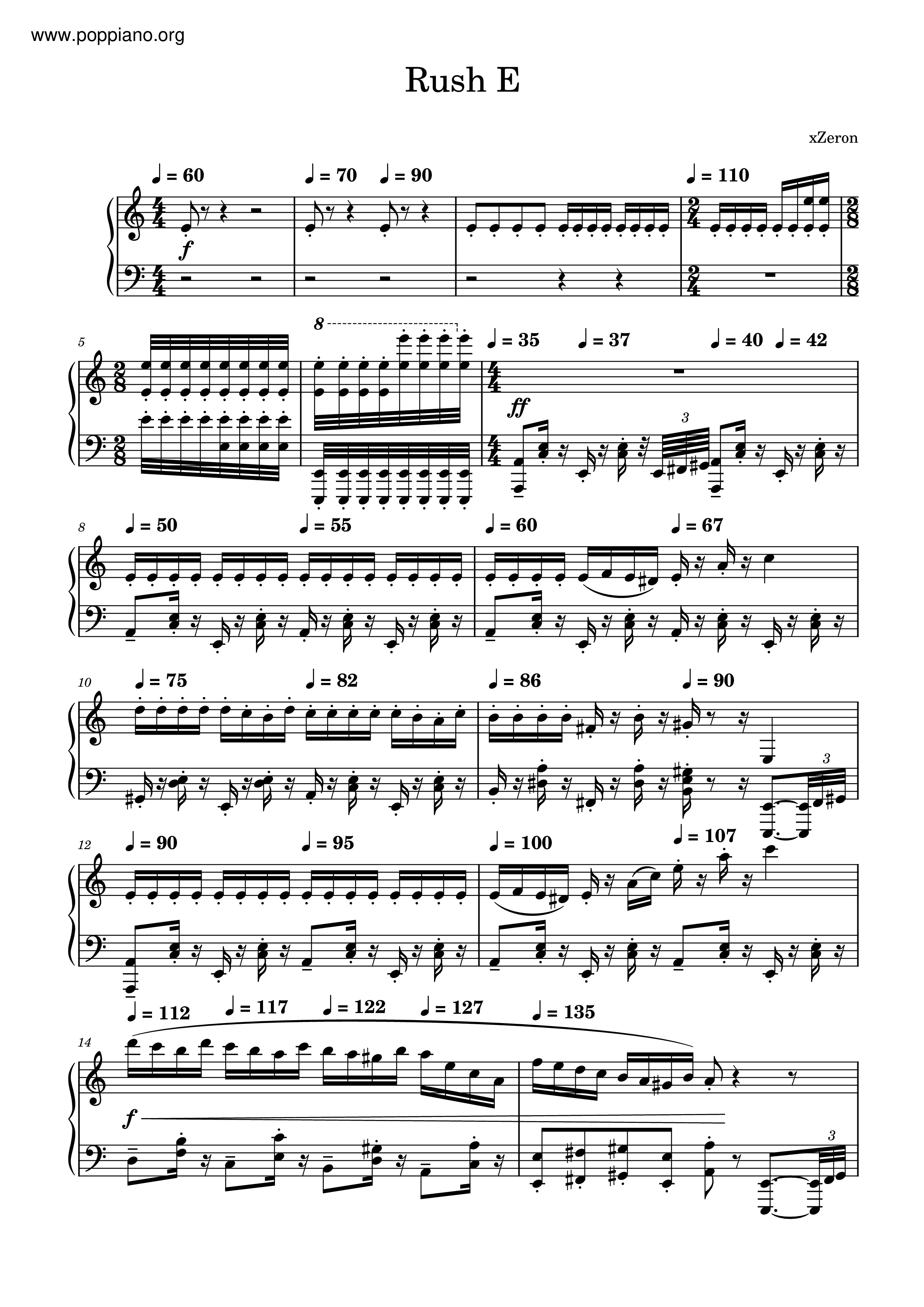 ☆ Andrew Wrangell-Rush E Sheet Music pdf, -ラッシュe 楽譜 - Free