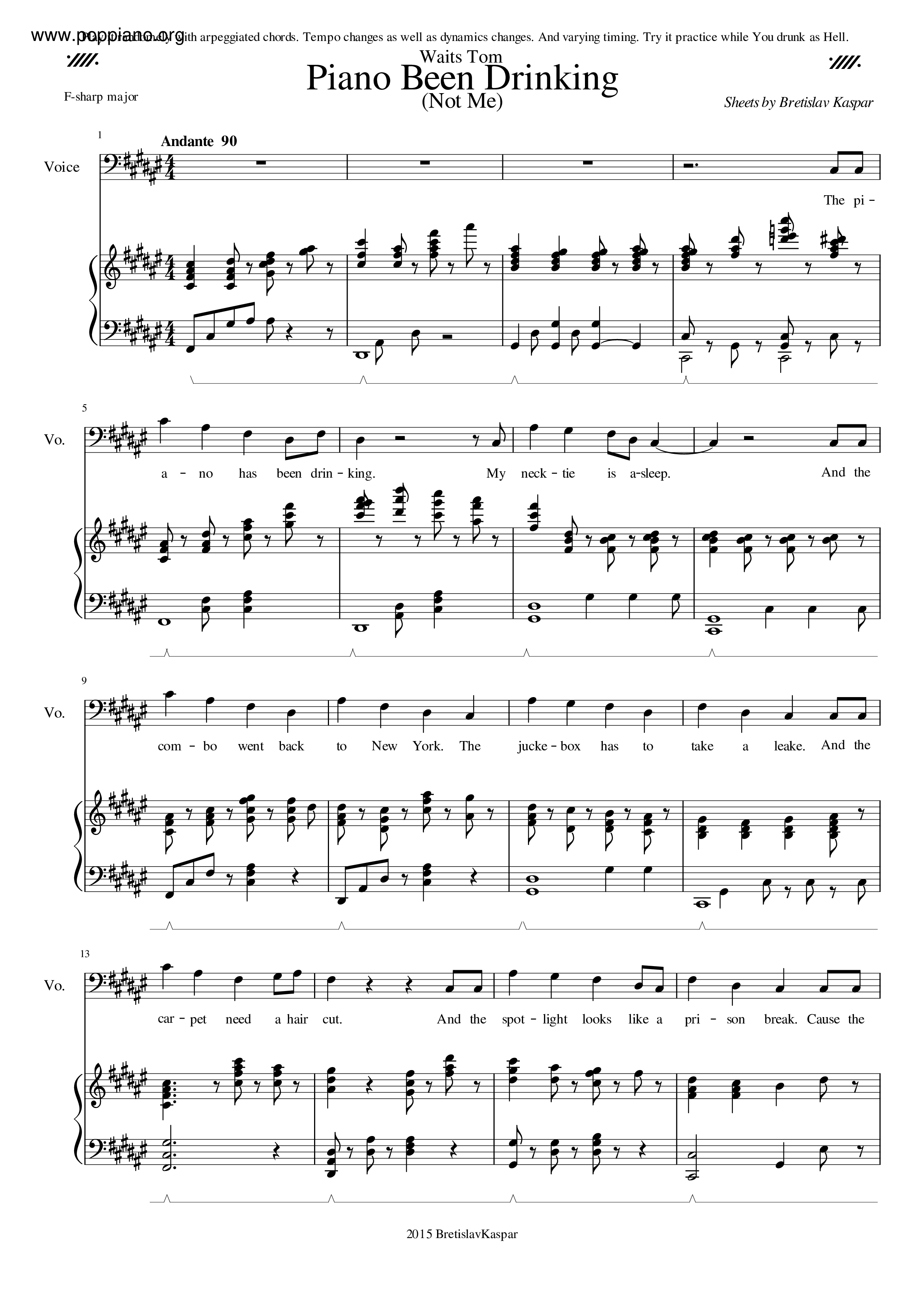 ☆トム・ウェイツ - The Piano Has Been Drinking (Not Me) (An
