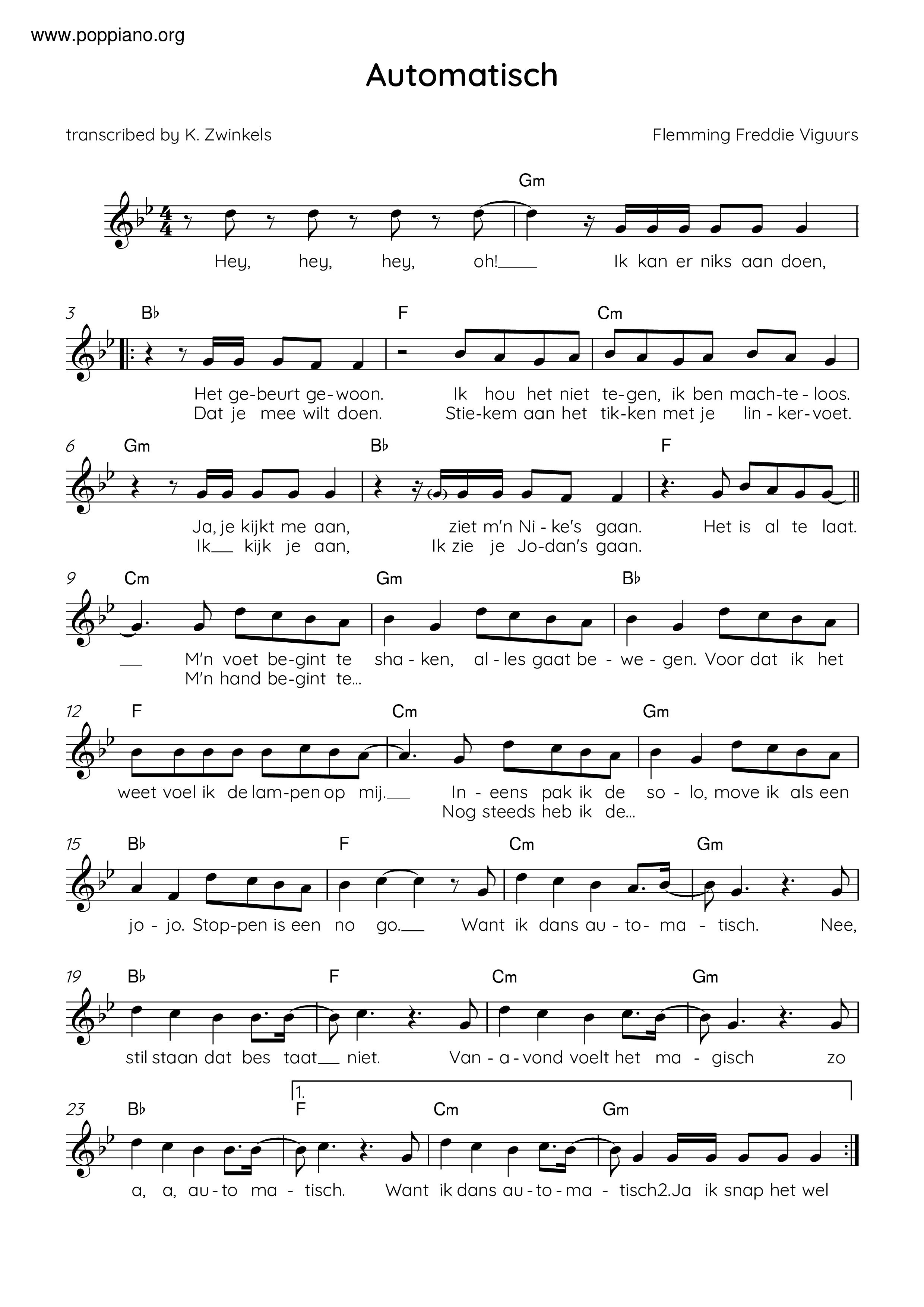 Flemming Automatisch Sheet Music Pdf Free Score Download flemming-automatisch-sheet-music-pdf-free-score-download