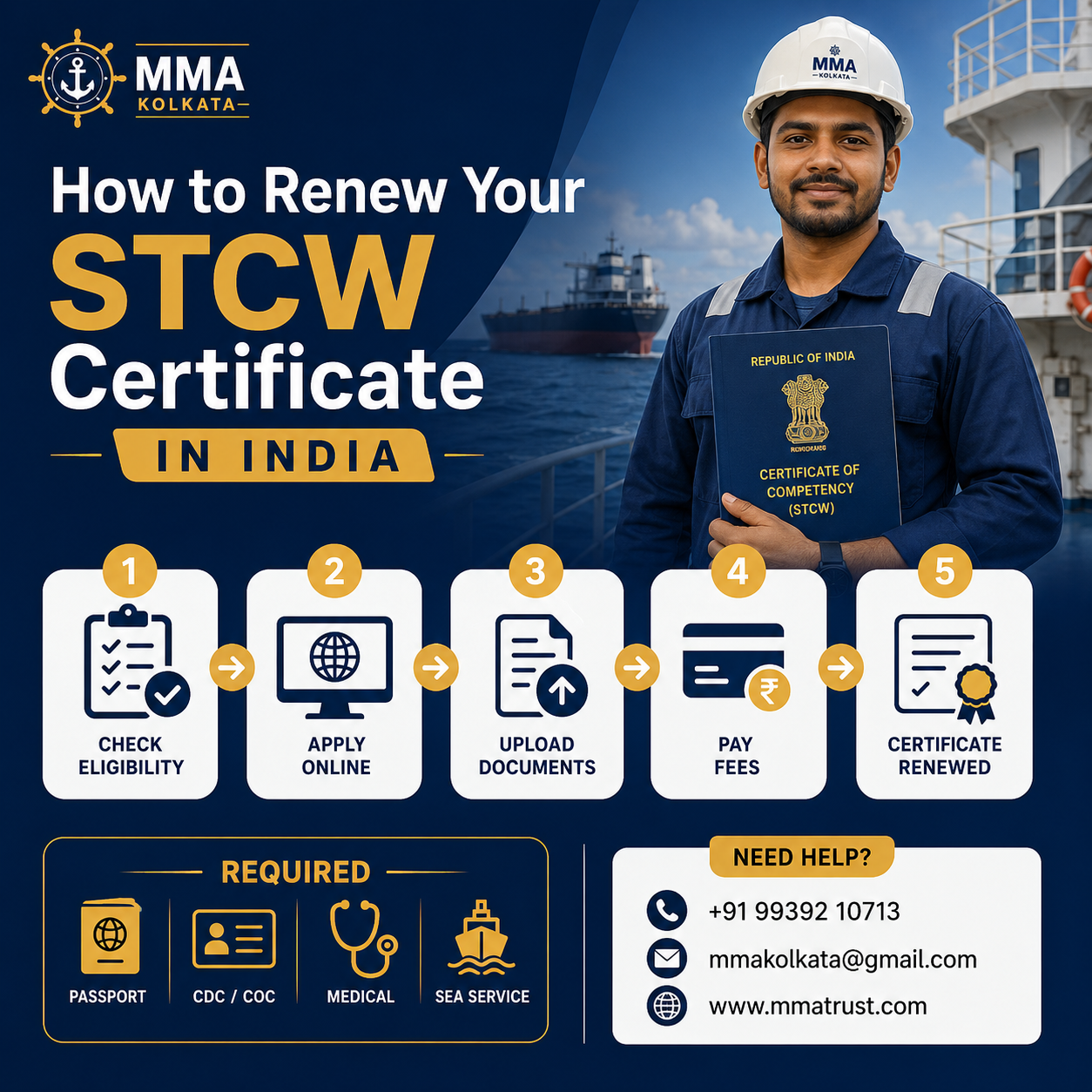 How to Renew Your STCW Certificate in India: Complete Step-by-Step Guide (2026)