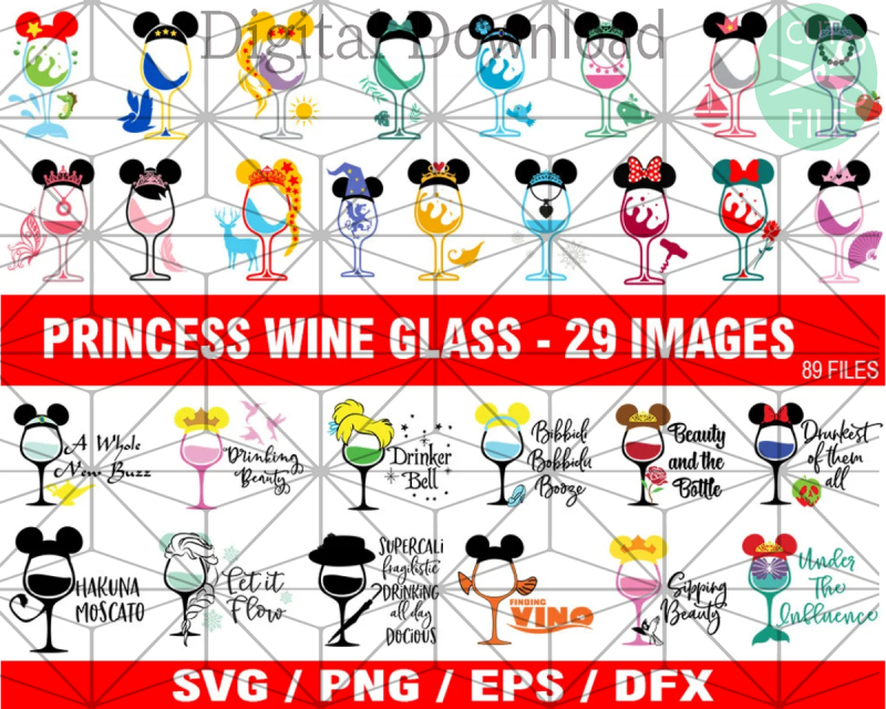 120+ Princess Wine Glass