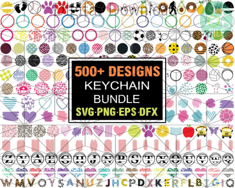 Keychain Svg Bundle, Key Ring Svg , Keychain Pattern Svg - SilkySVG