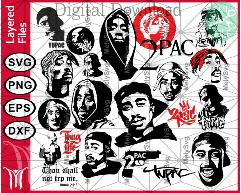 23+ Bundle Svg, Rapper Svg , 2PAC Bundle Svg - SilkySVG