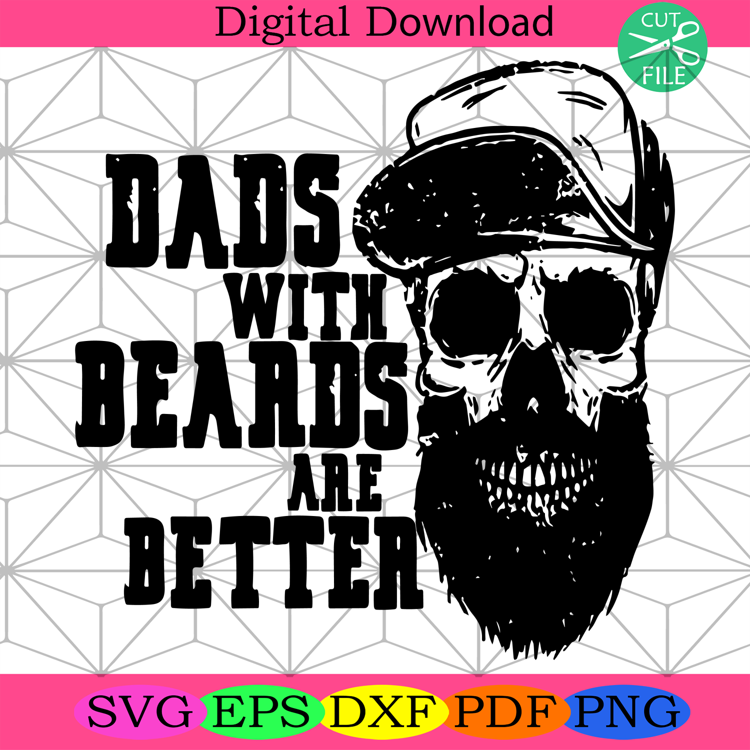 Dads With Beards Are Better Svg, Dad And Son, Reel Dad Svg - SilkySVG