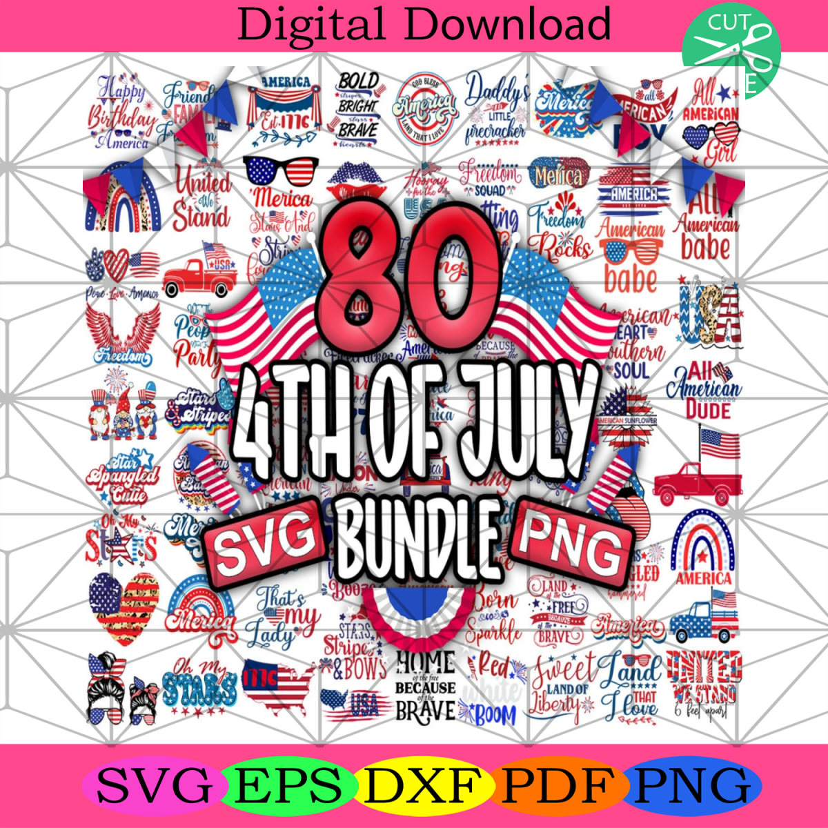 4th of July Svg Bundle, Patriotic Svg, America Svg, USA Svg, Fourth Of ...