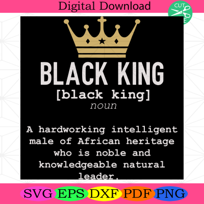 Black King Svg, African American Svg, Black Man Svg - SilkySVG