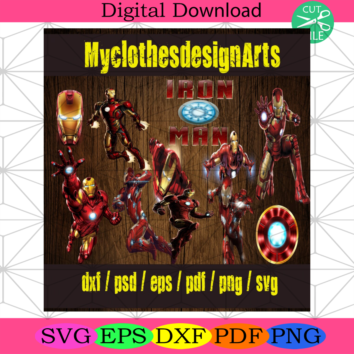 Iron Man Svg Bundle Superheroes Svg Marvel Svg Avengers Svg