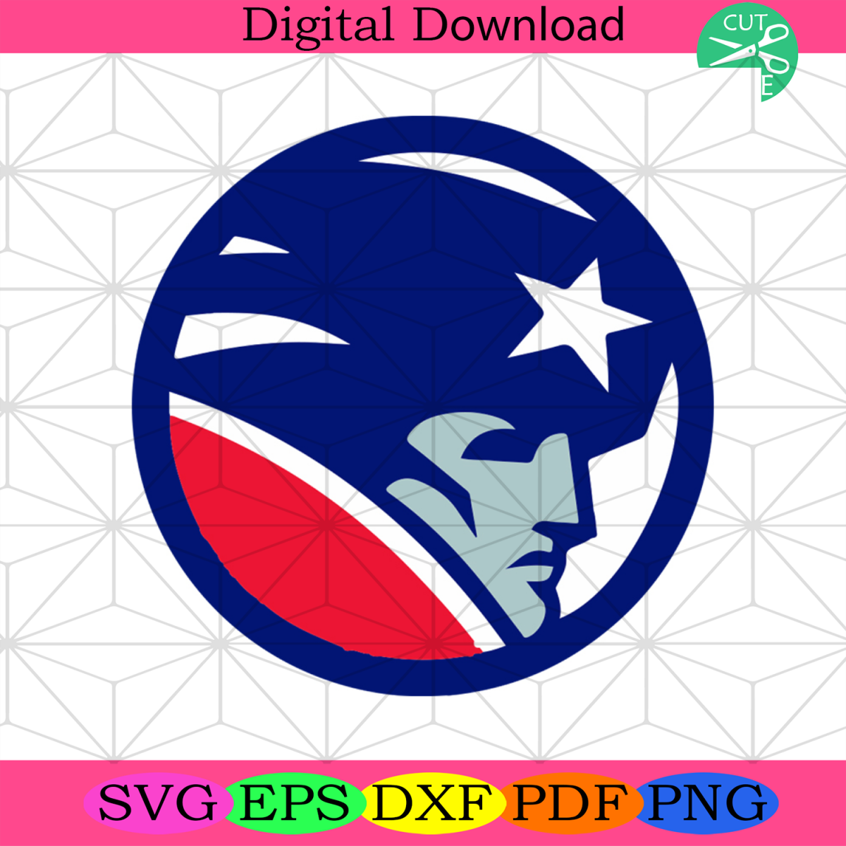 Patriots Head Logo Svg, New England Patriots Svg - SilkySVG