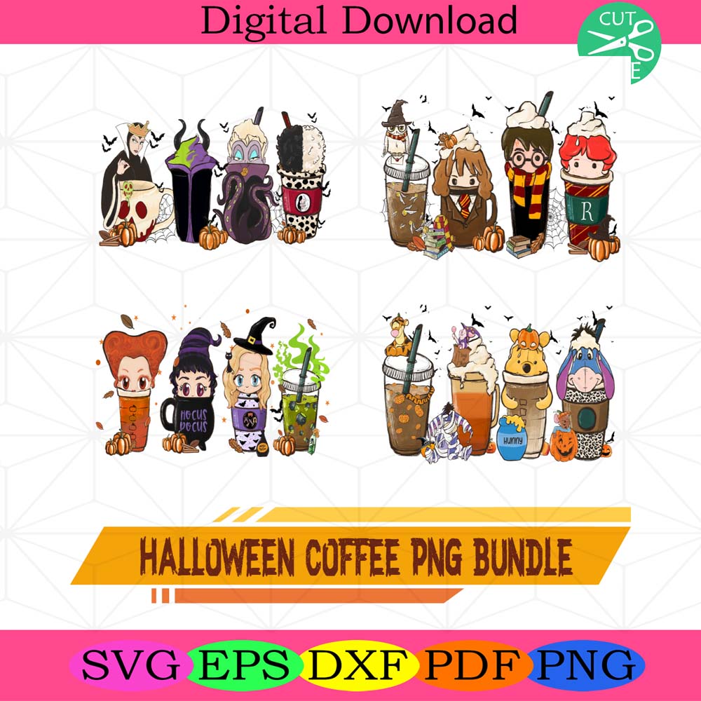 Halloween Coffee Png Bundle