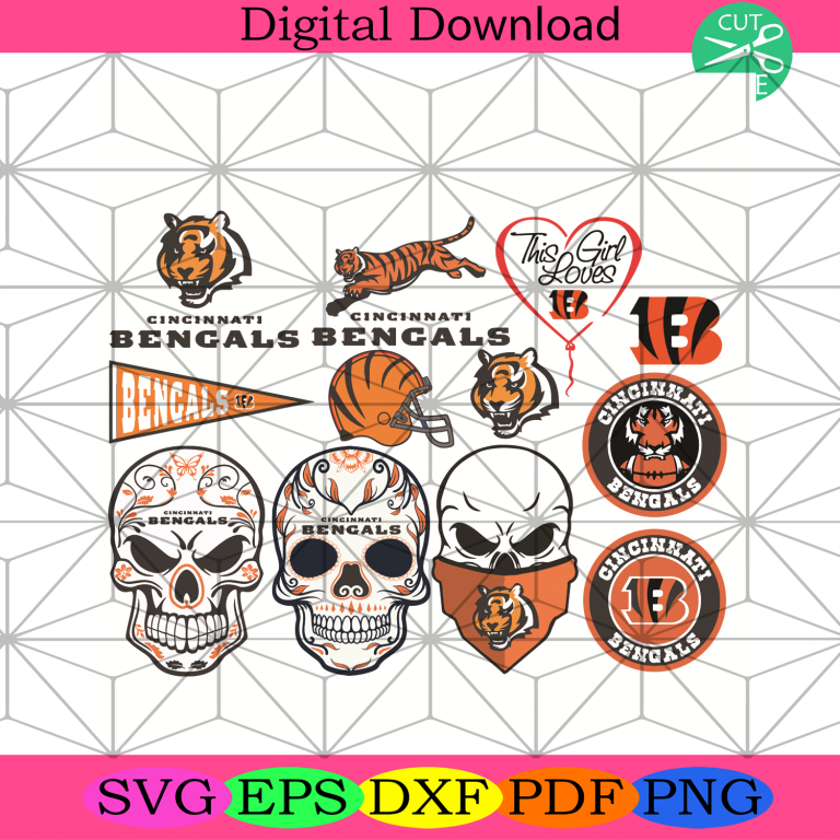 Cincinnati Bengals Bundle Logo Svg, Sport Svg, Cincinnati Bengals Svg ...