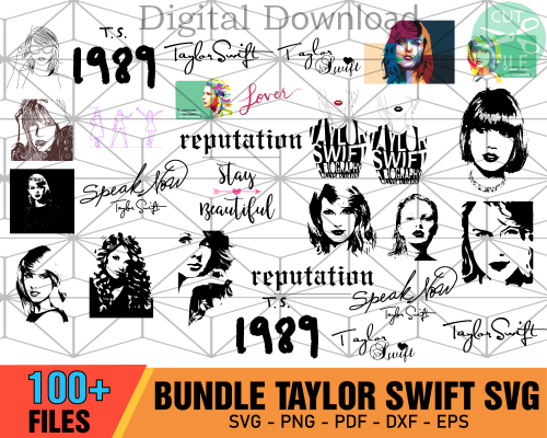 100 Taylor Swift Bundle Svg Singer Svg Taylor Svg Digital - SilkySVG