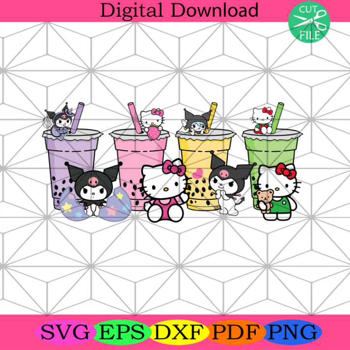 Cute Boba Cups Karumi Hello Kitty