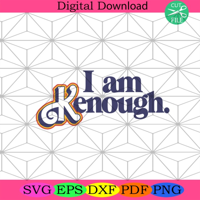 I am Kenough Embroidery Png Barbie Ken font Ken K text Logo - SilkySVG