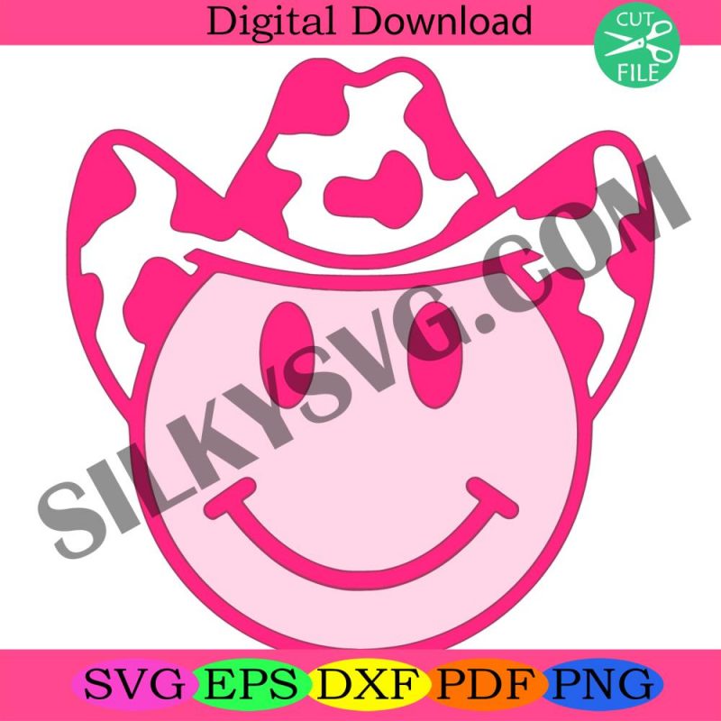 cow-print-hat-smiley-face-svg-png-dxf-disco-cowboy-smiley-cow-print