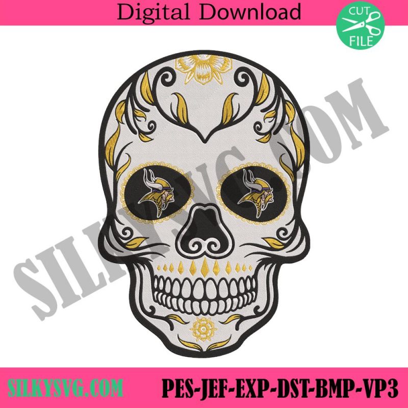 skull-mandala-minnesota-vikings-nfl-embroidery-design-download