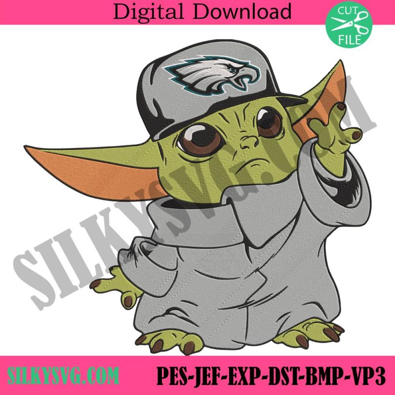 philadelphia-eagles-cap-baby-yoda-embroidery-design-download