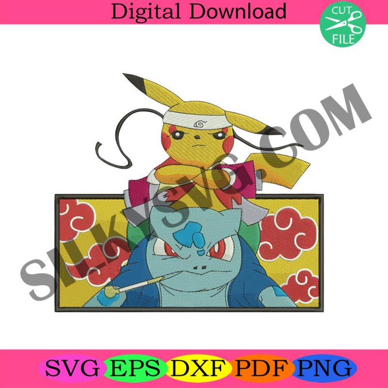 poke-friends-pika-ivy-file-digital-download-trendy-cartoon-kawaii-anime-super-hero-poke-pika-ivy-turtle-electr