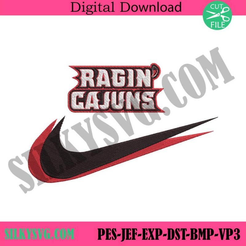 louisiana-ragin-cajuns-double-swoosh-nike-logo-embroidery-design-file