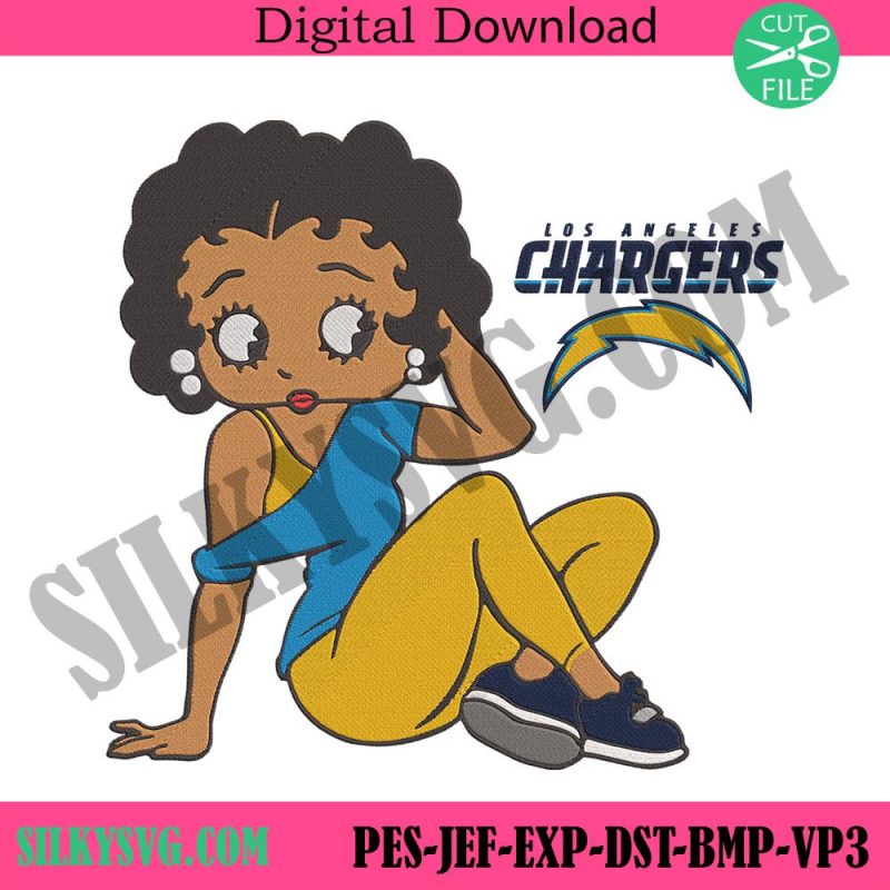 los-angeles-chargers-black-girl-betty-boop-embroidery-design-file