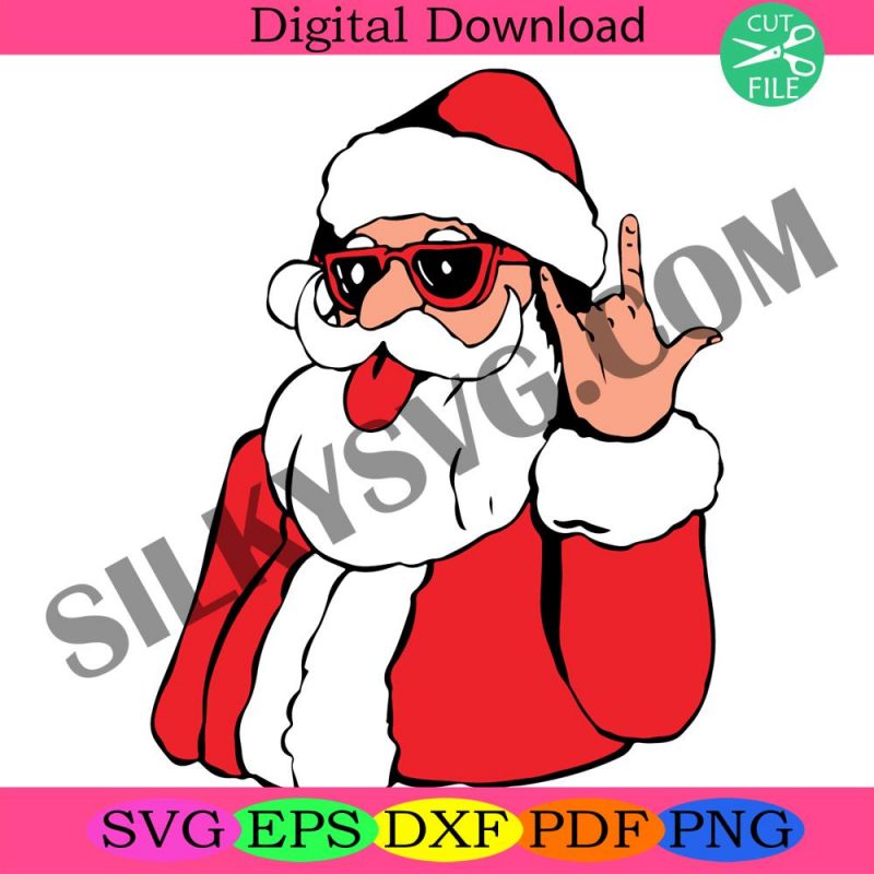 santa-rock-on-hand-svg-rocker-santa-svg-digital-file