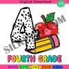 fourth-grade-svg-4th-grade-dalmatian-dots-svg-apple-pencil-svg-school-svg-4th-grade-back-to-school-svg