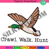 craw-walk-hunt-baby-romper-svg-duck-hunting-bodysuit-svg-mallard-baby-clothes-svg-pregnancy-reveal-svg-newborn-svg-baby-shower-gift-svg-little-hunter-gift-svg