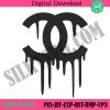 chanel-black-dripping-logo-embroidery-design-download