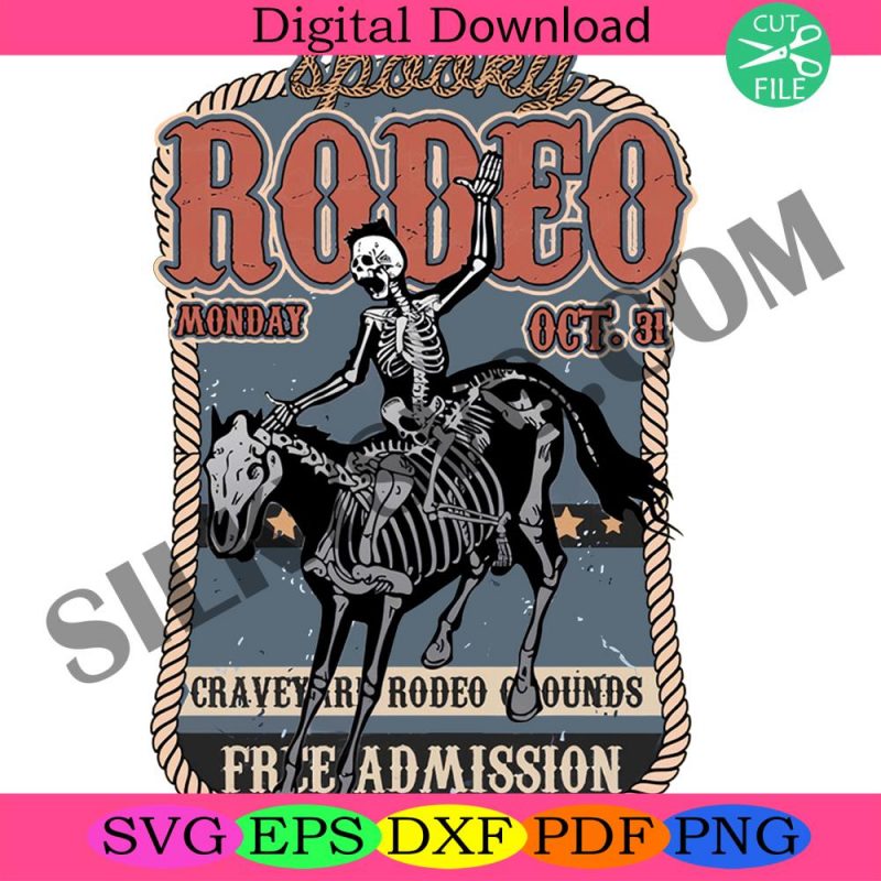 halloween-rodeo-poster-western-halloween-spooky-skeleton-cowboy-png-western-halloween-png