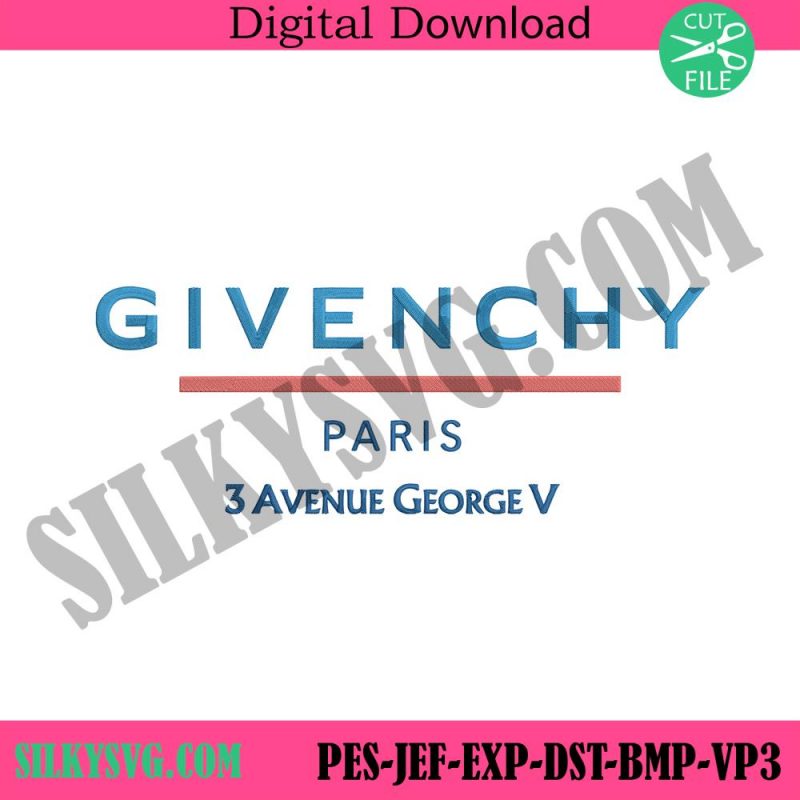 givenchy-paris-3-avenue-george-v-logo-embroidery-instant-download