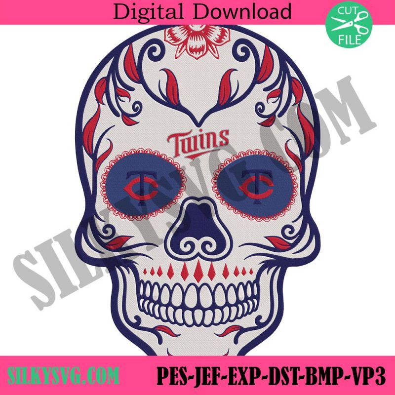 skull-mandala-minnesota-twins-mlb-embroidery-design-download