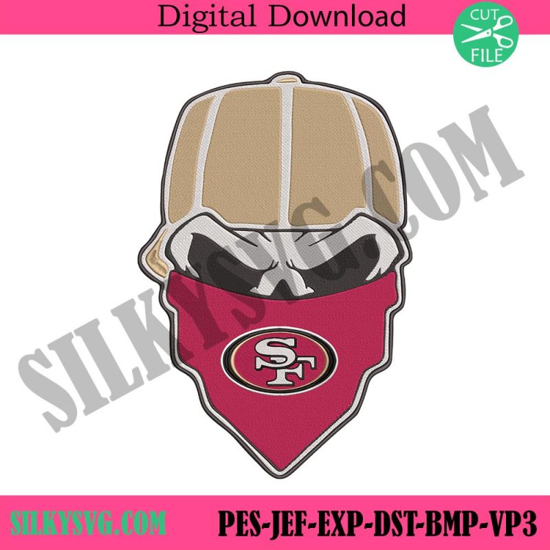 san-francisco-49ers-skull-bandana-nfl-embroidery-design-download