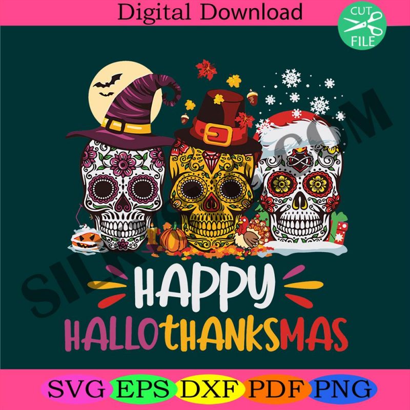 happy-hallothanksmas-sugar-skull-png-sublimation-file