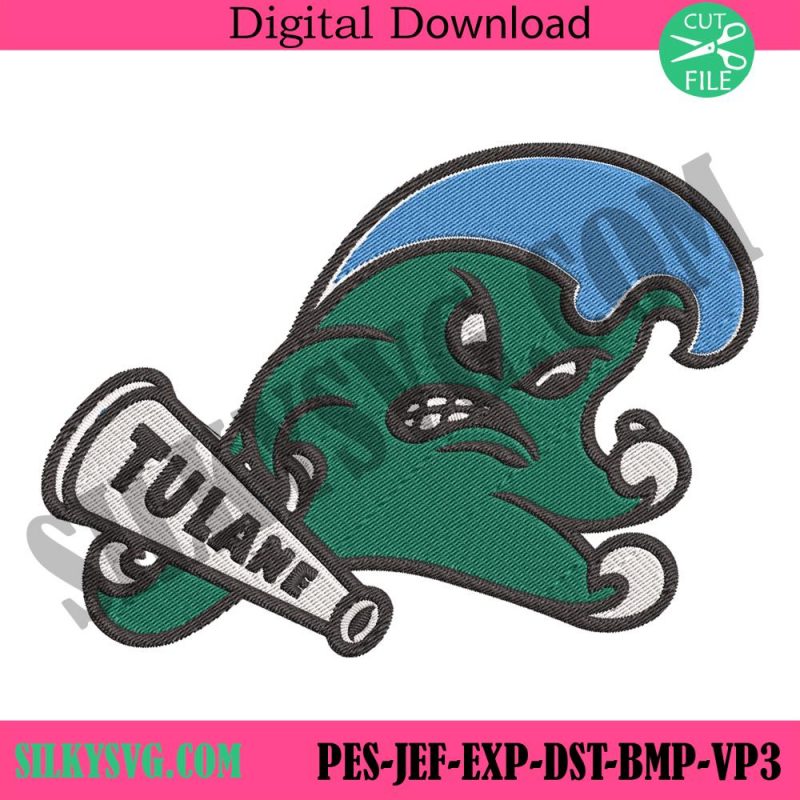 tulane-green-wave-ncaa-embroidery-design-file