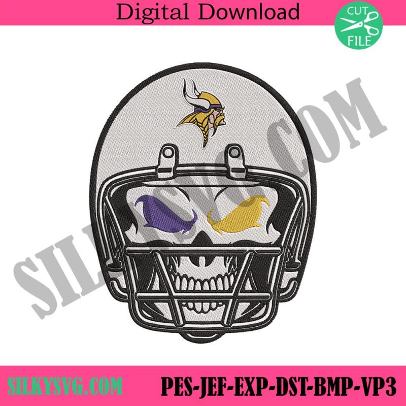 skull-helmet-minnesota-vikings-logo-nfl-embroidery-design