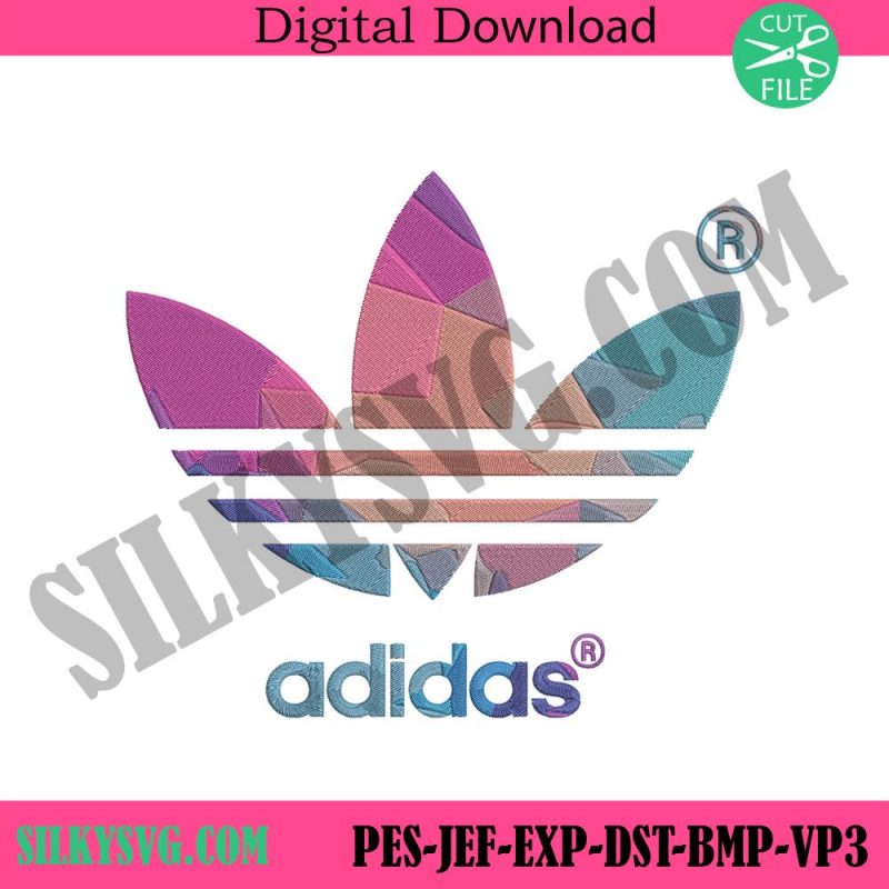 adidas-color-gradient-logo-embroidery-instant-download