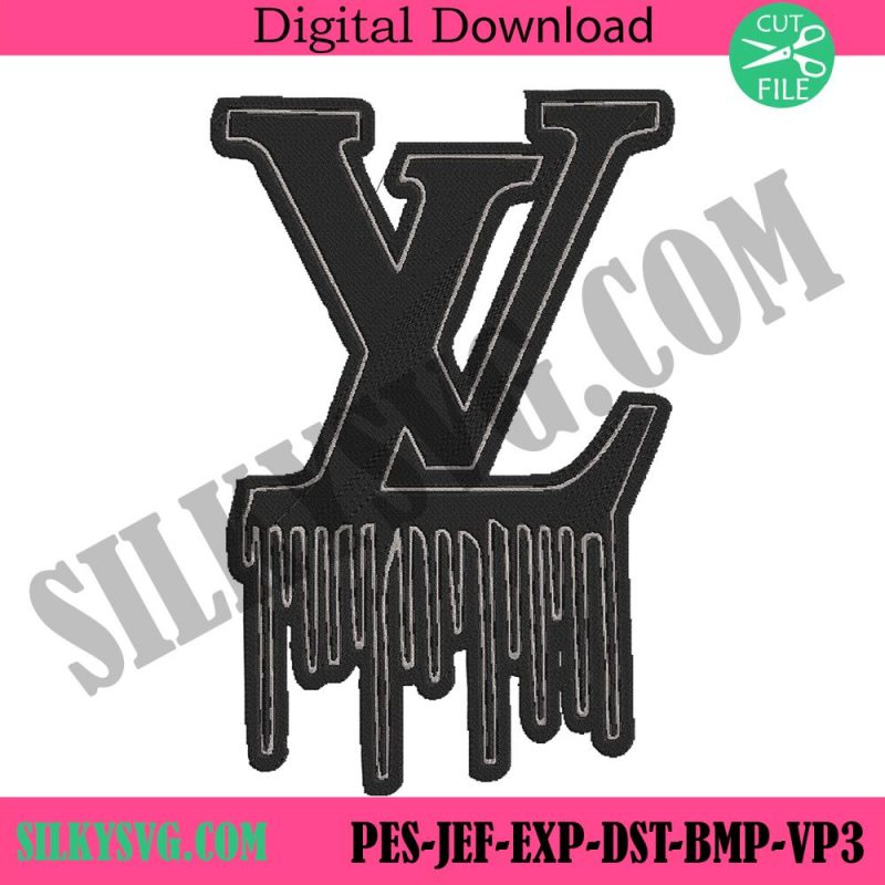 lv-black-white-line-painting-logo-embroidery-design-download