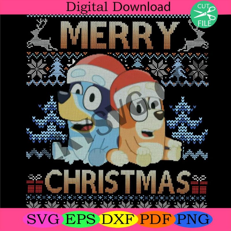 bluey-ugly-merry-christmas-2023-png-bluey-christmas-blue-dog-christmas-bluey-and-bingo-png