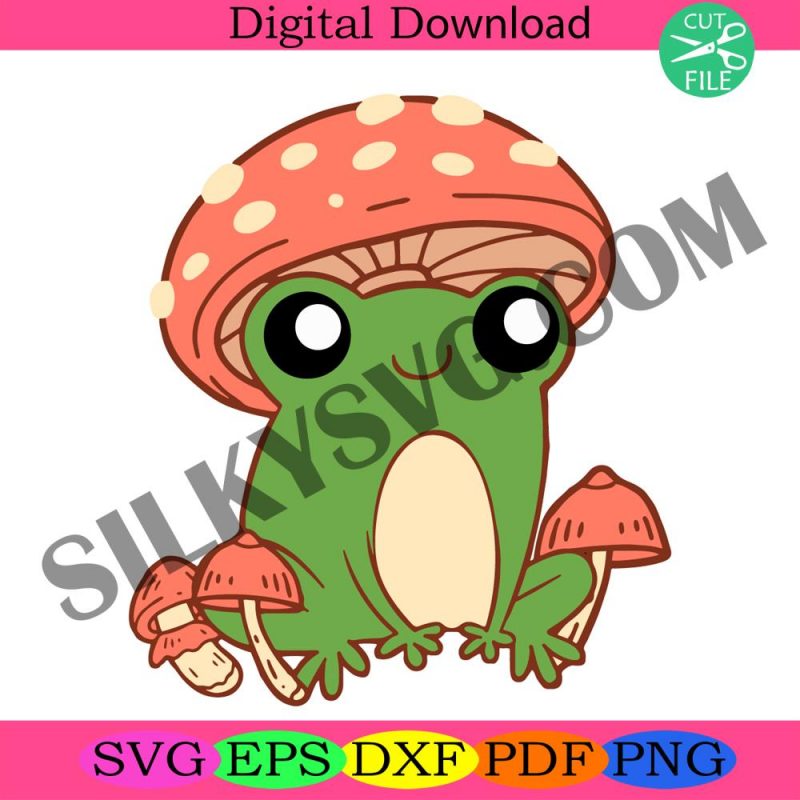 frog-mushroom-svg-frog-with-mushroom-hat-cute-cottagecore-aesthetic-svg-mushroom-frog-svg-cute-fr