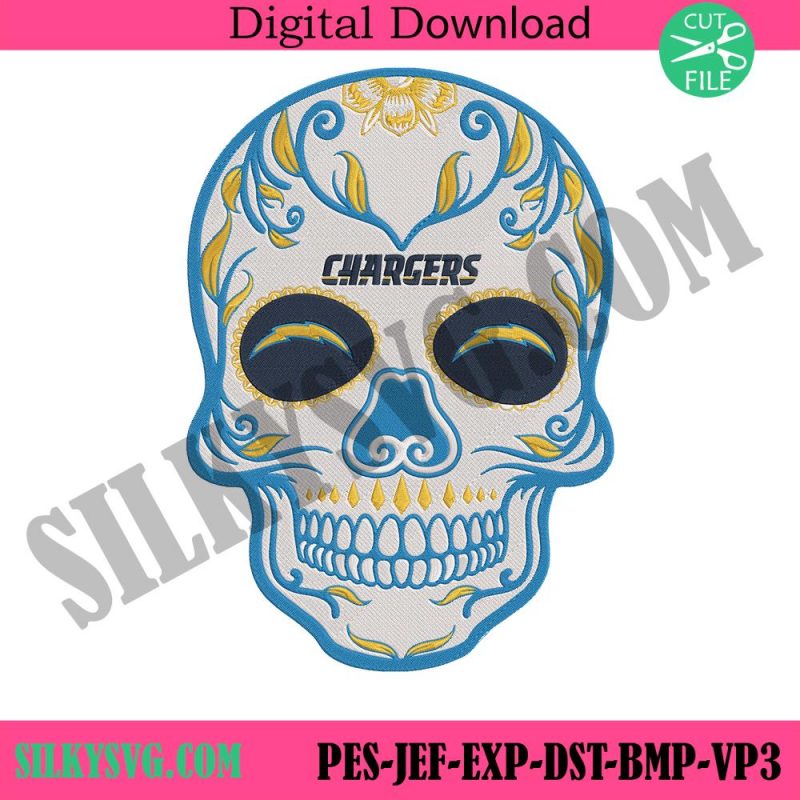 skull-mandala-los-angeles-chargers-nfl-embroidery-design-download