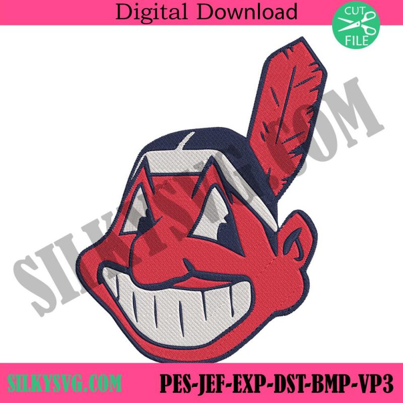 cleveland-guardians-chief-wahoo-head-symbol-log-machine-embroidery-digitizing