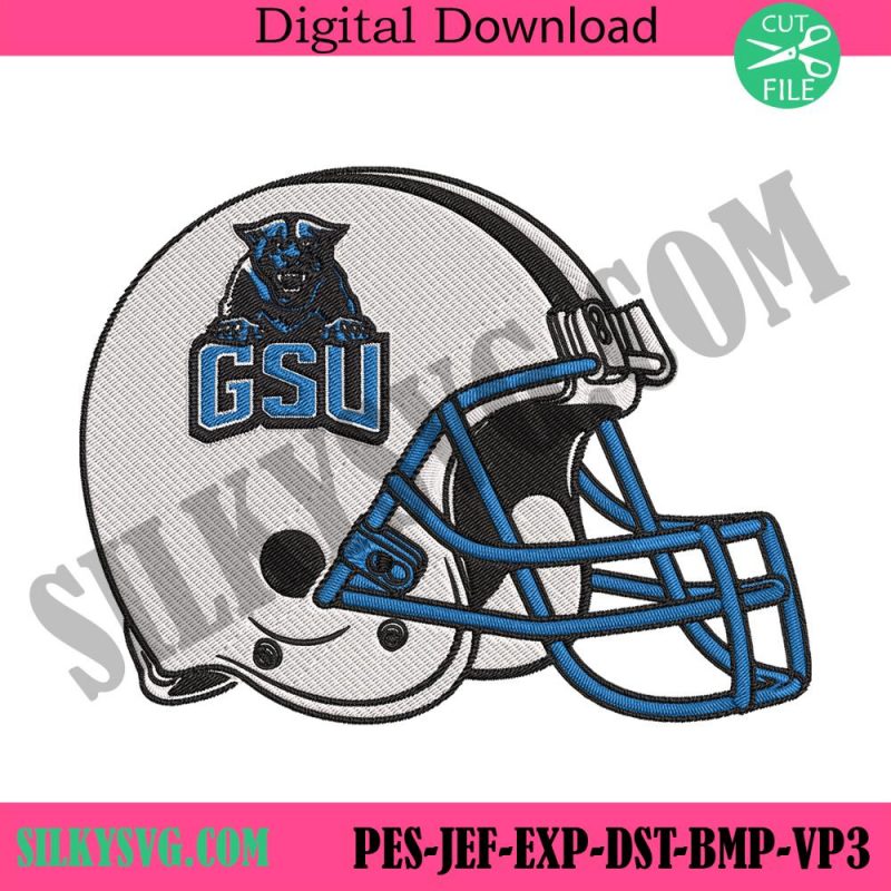 georgia-state-panthers-helmet-machine-embroidery-file